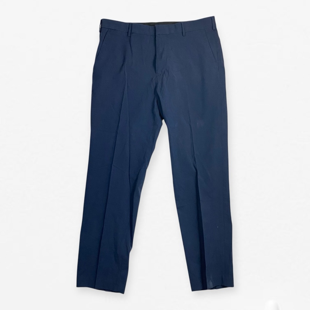 Van Heusen Blue Chinos Tailored Flex Fit Dress work pants 34x30 - Picture 2 of 7